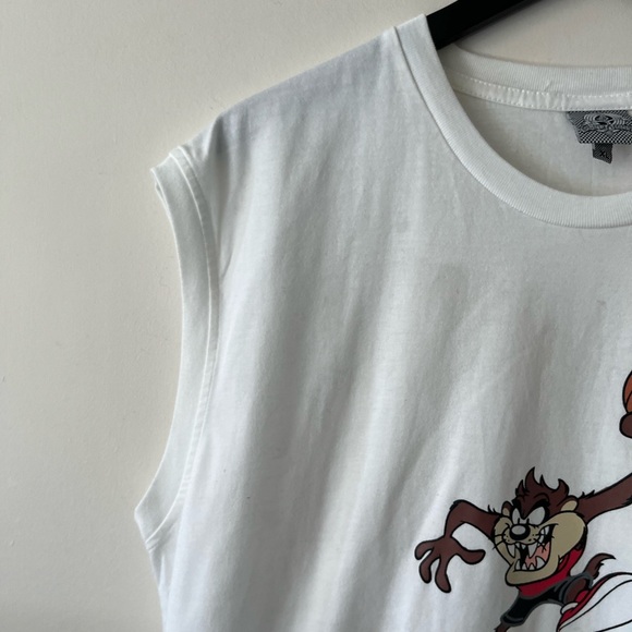 Looney Tunes Warner Bros. y2K 2007 Tasmanian devil Muscle Tank Top - Picture 3 of 11